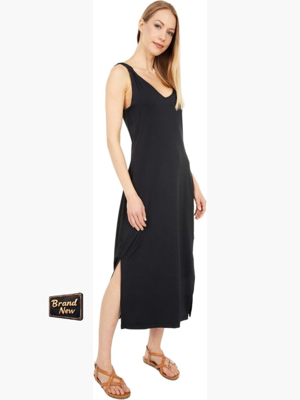 Columbia Midi Dress UPF 50 Cooling Quick-Dry A-Line